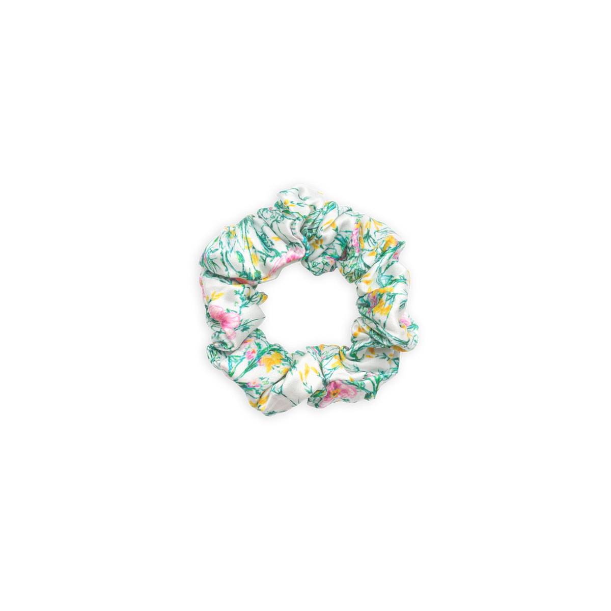 100% Pure Silk Scrunchie - The Medium - Botanical Tracery