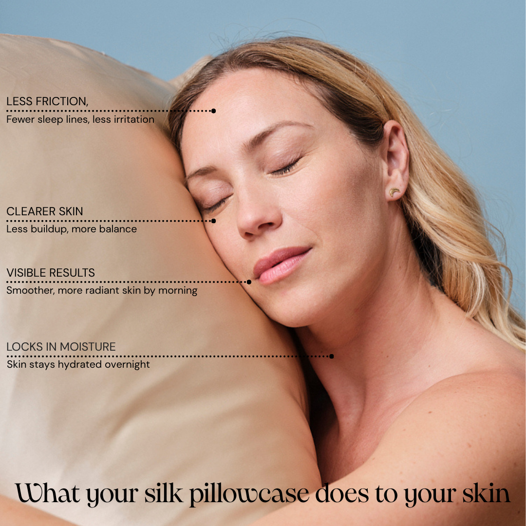 Sleep pack - 100% silk pillowcase and deep sleep mask - Sage green