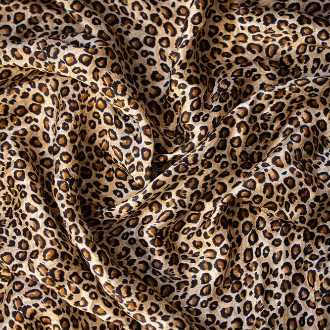 100% pure silk scarf - Léopard