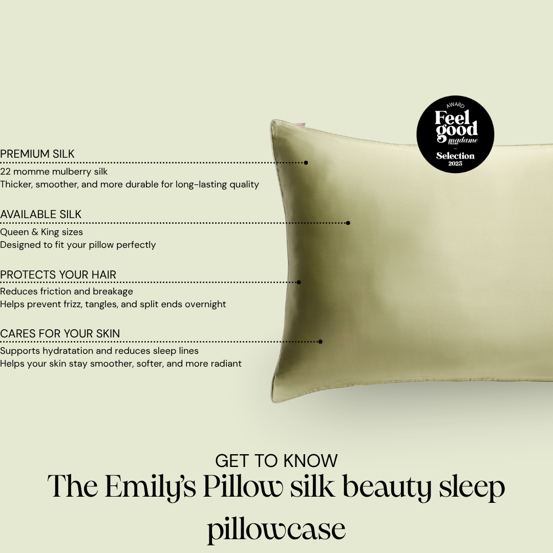 100% Silk beauty sleep pillowcase - Almond green