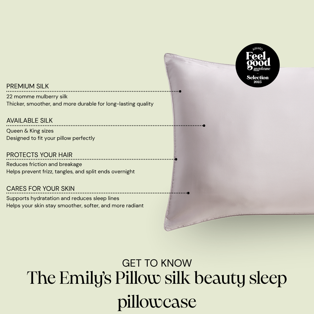 100% Mulberry Silk Pillowcase - Pearl grey
