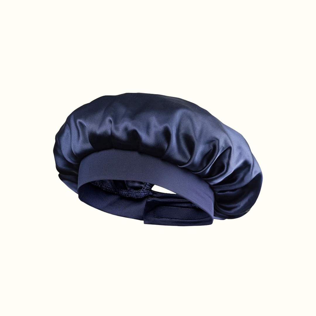 Silk hair bonnet - Midnight blue