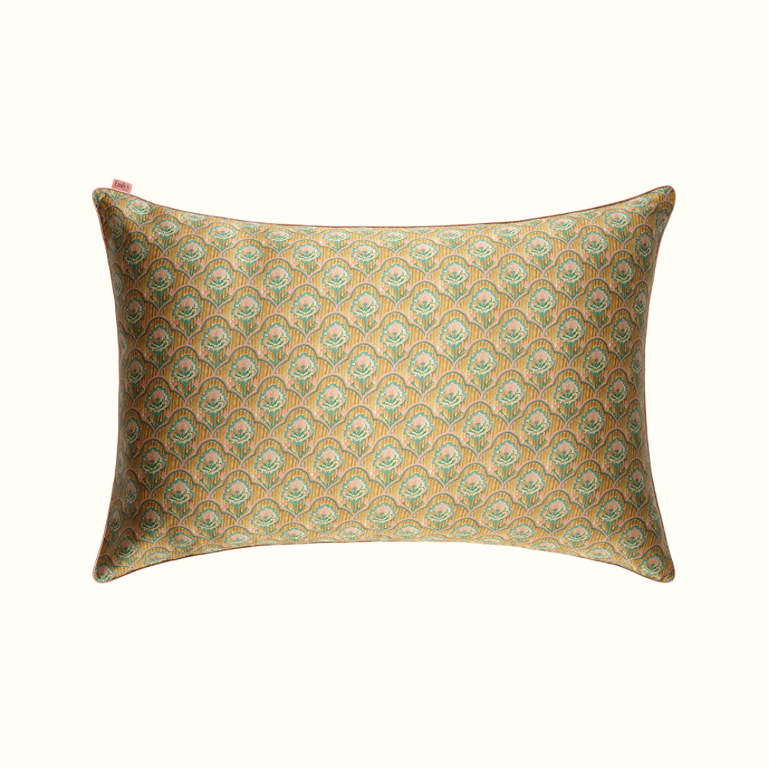 100% Mulberry Silk Pillowcase - Sacred Flowers