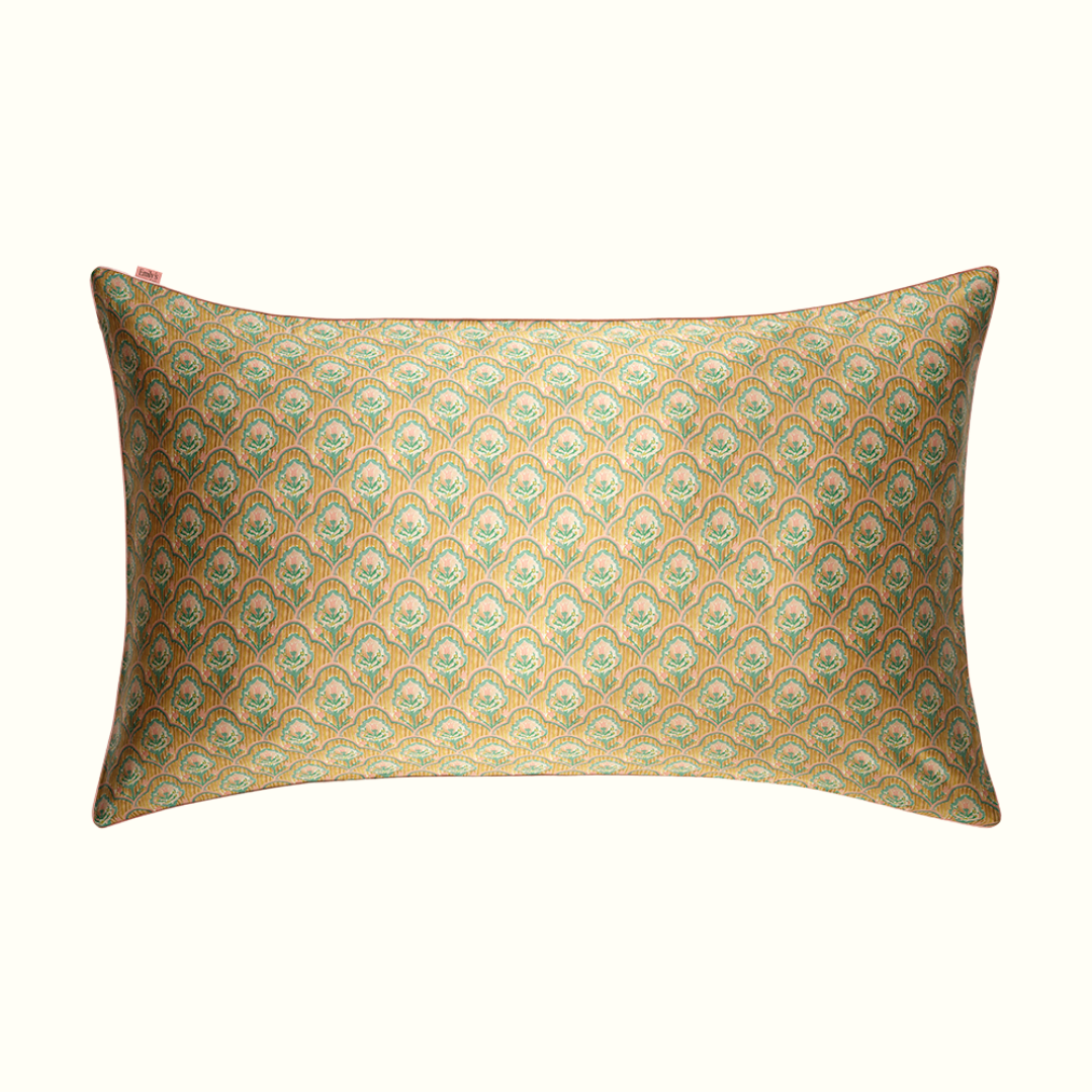 100% Mulberry Silk Pillowcase - Sacred Flowers