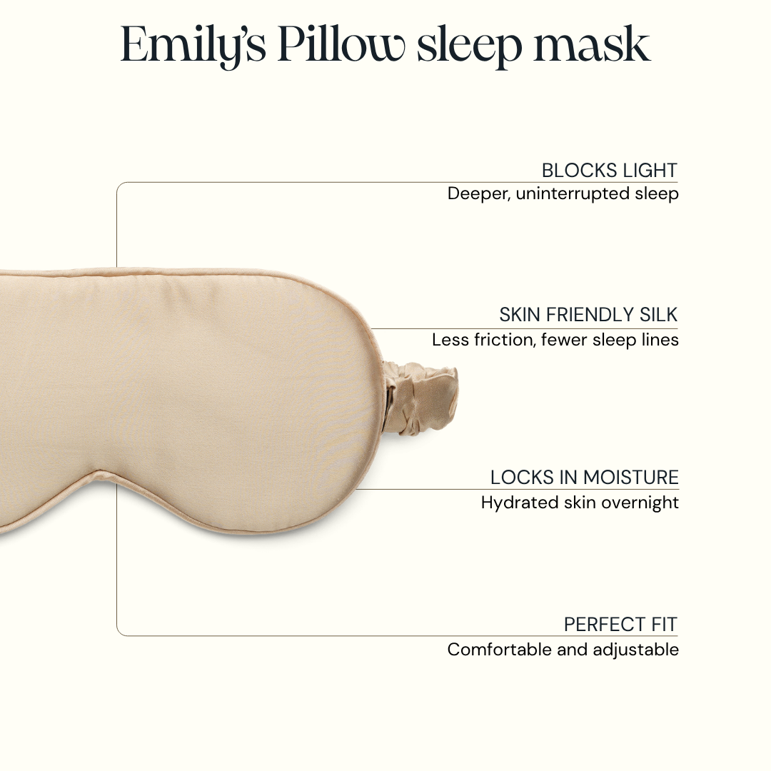 Discovery pack - 100% silk pillowcase and sleep mask - Champagne