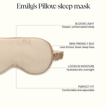 Discovery pack - 100% silk pillowcase and sleep mask - Champagne