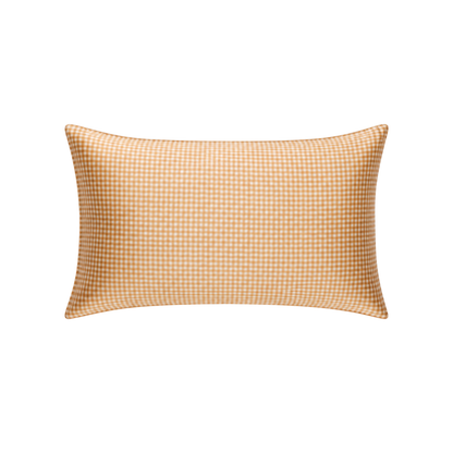 100% Mulberry Silk Pillowcase - Beige Gingham