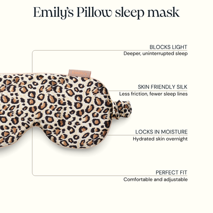 Discovery pack - 100% silk pillowcase and sleep mask - Leopard