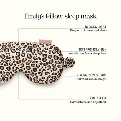 100% Pure silk sleep mask - Leopard