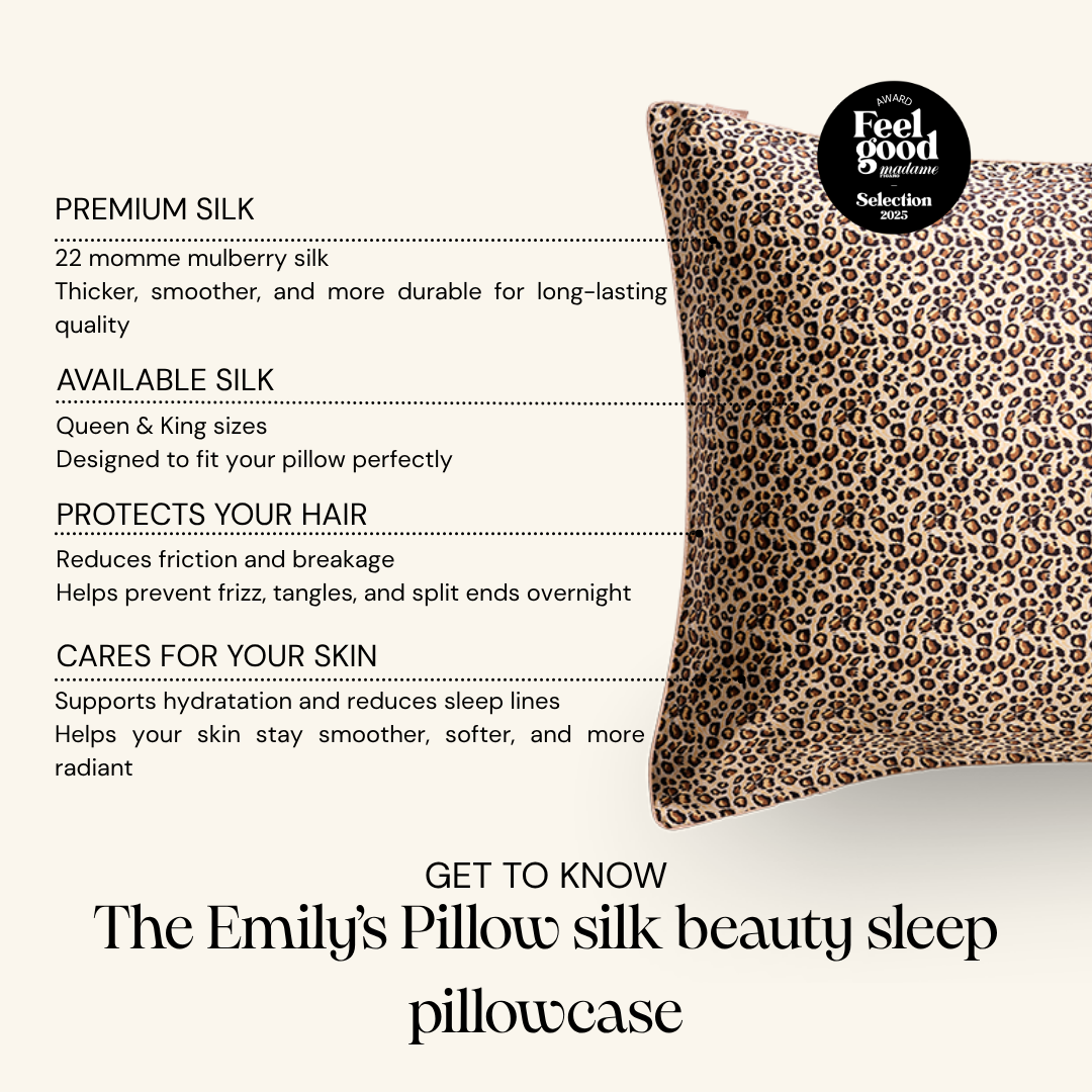 100% Mulberry Silk Pillowcase - Leopard
