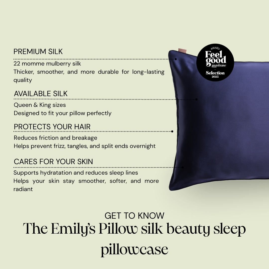 100% Mulberry Silk Pillowcase - Midnight blue
