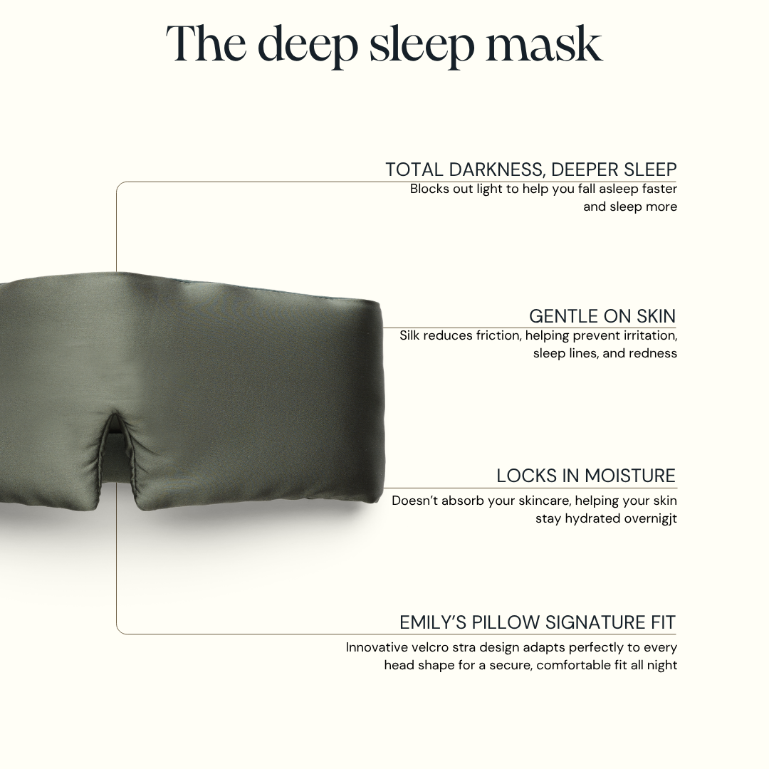 Sleep pack - 100% silk pillowcase and deep sleep mask - Sage green