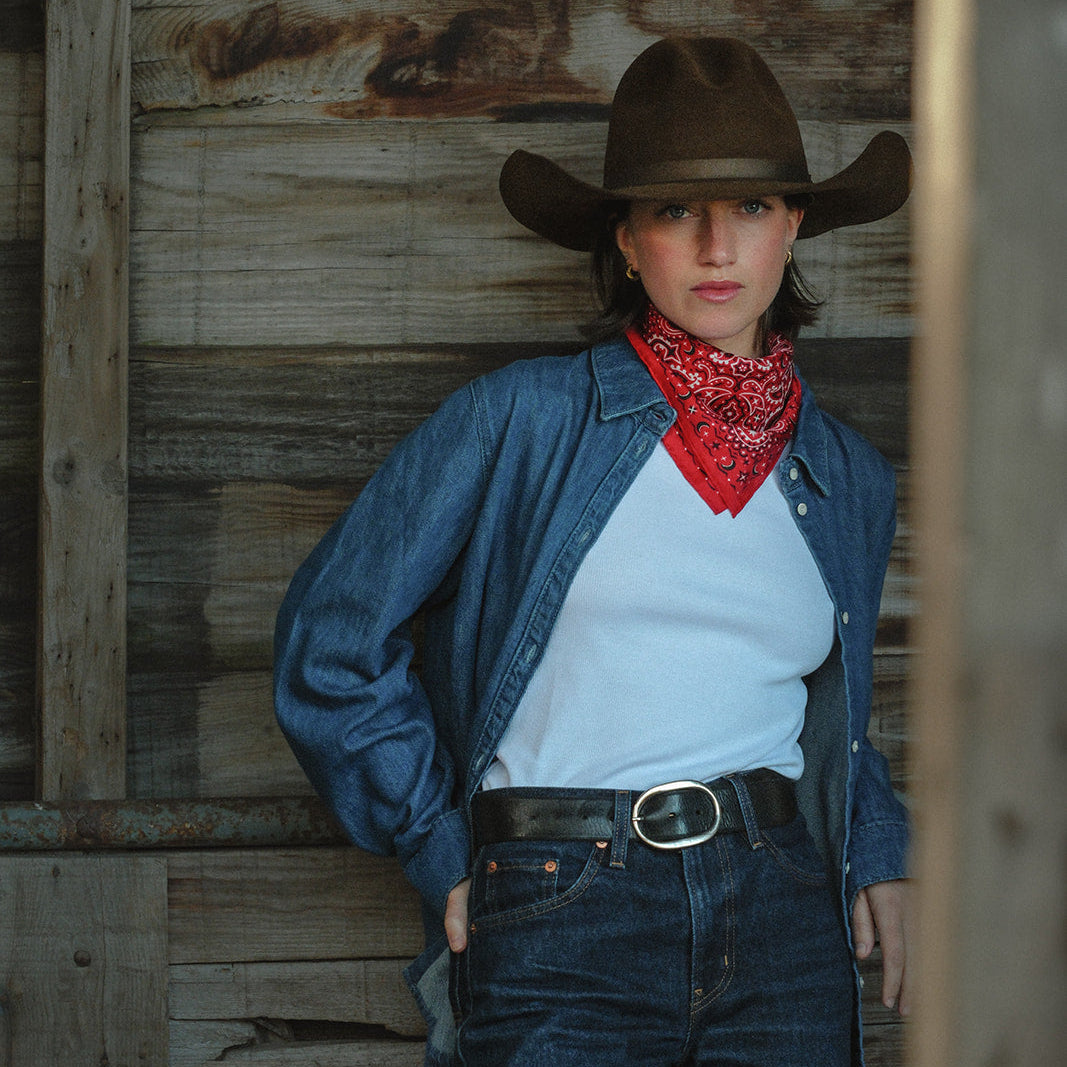 100% pure silk scarf - Red Bandana