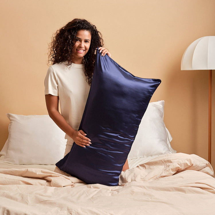 100% Mulberry Silk Pillowcase - Midnight blue