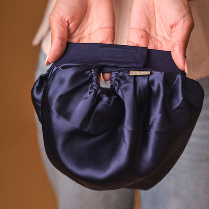 Silk hair bonnet - Midnight blue
