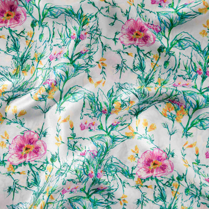 100% Mulberry Silk Pillowcase - Botanical Tracery