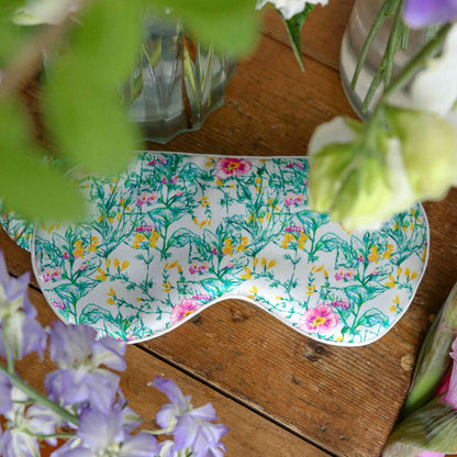 100% Pure silk sleep mask - Botanical Tracery