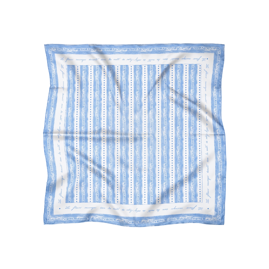 100% pure silk scarf - Trefoil Leaf