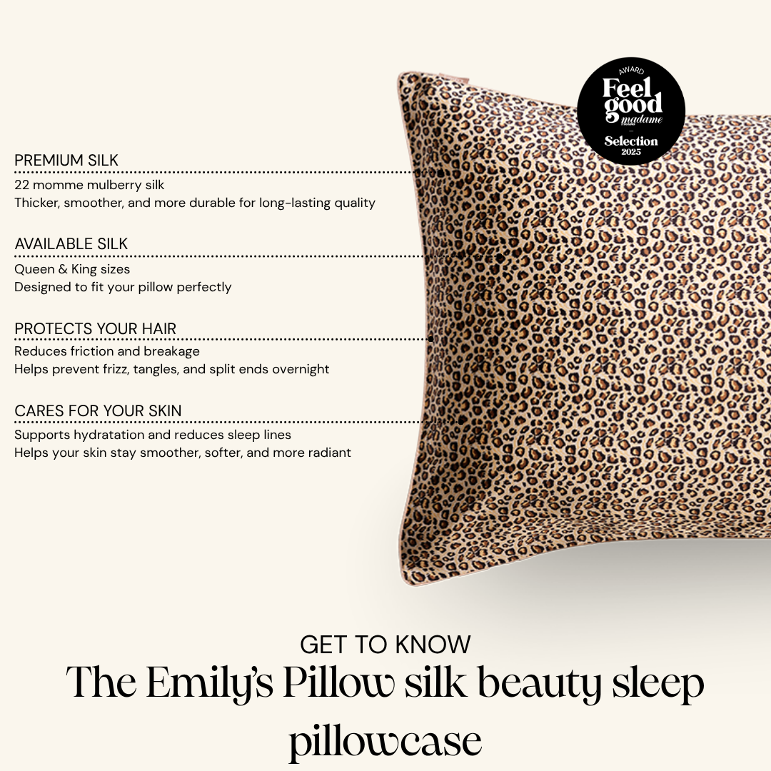 Discovery pack - 100% silk pillowcase and sleep mask - Leopard