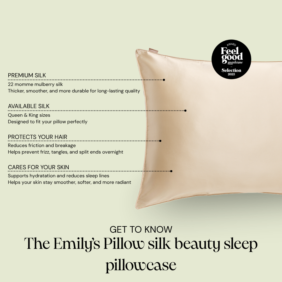Discovery pack - 100% silk pillowcase and sleep mask - Champagne