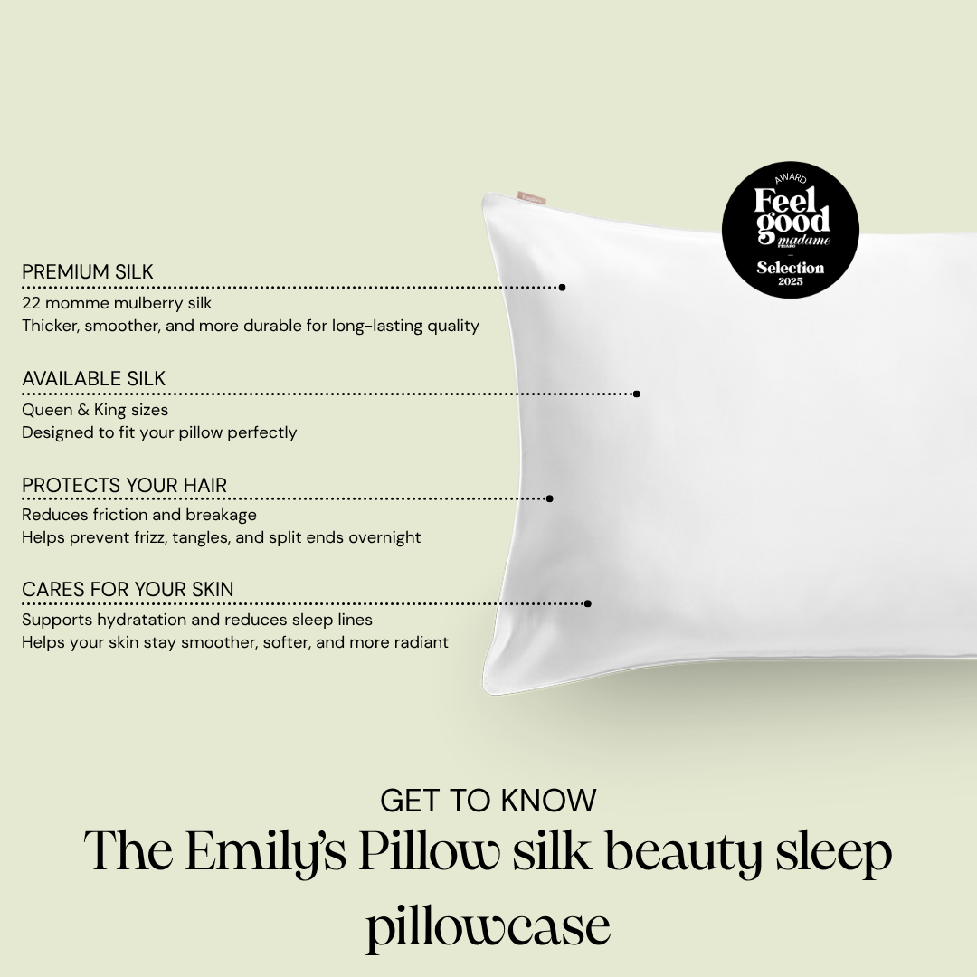 100% Mulberry Silk Pillowcase - White
