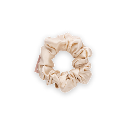 100% pure silk scrunchie - Medium - Champagne