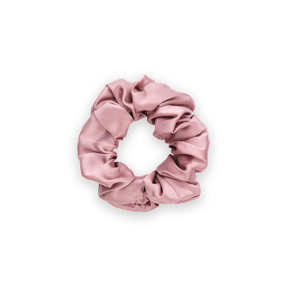 100% pure silk scrunchie - Medium - Pink