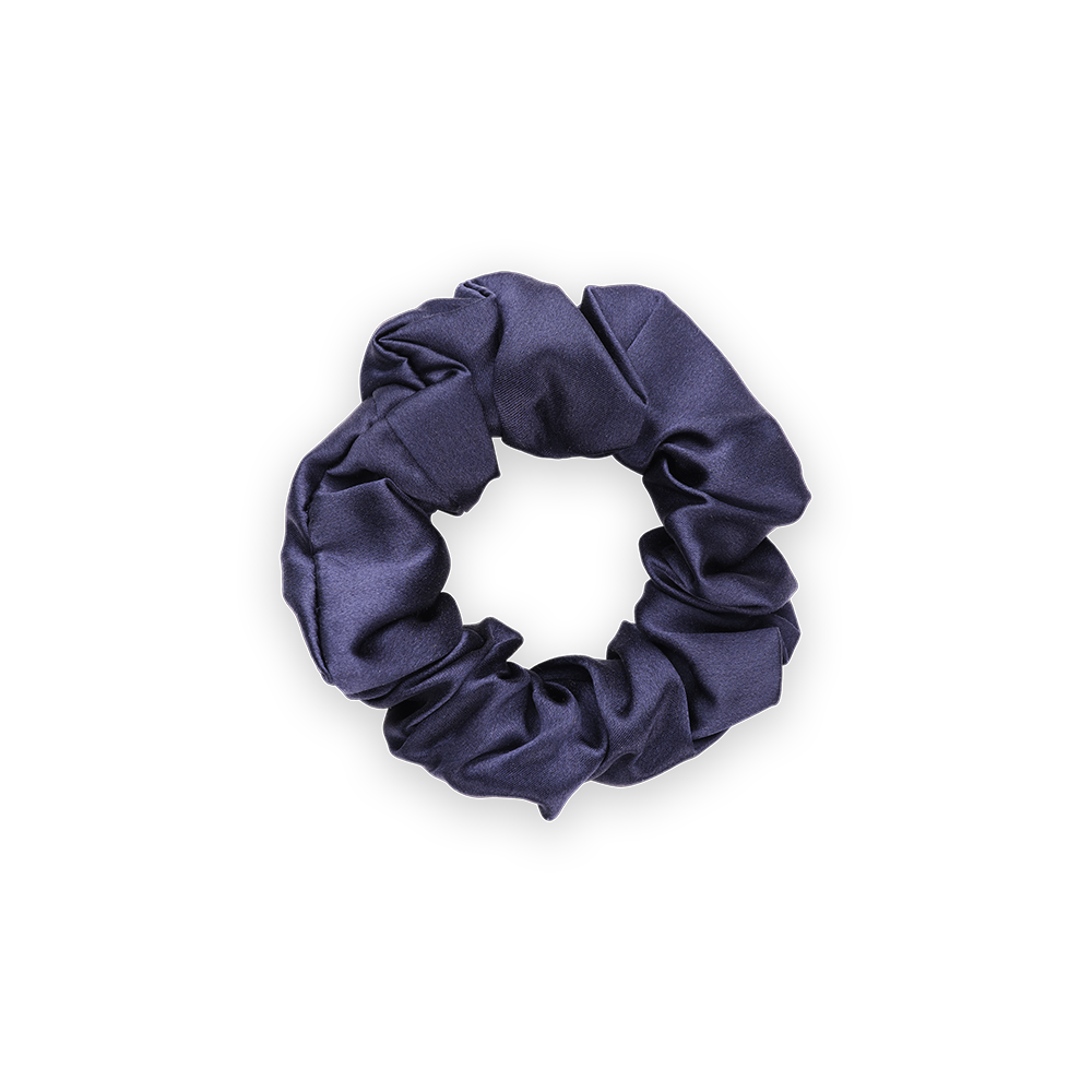 100% pure silk scrunchie - Medium - Blue