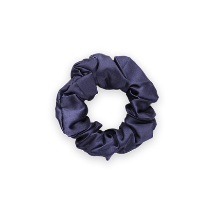 100% pure silk scrunchie - Medium - Blue