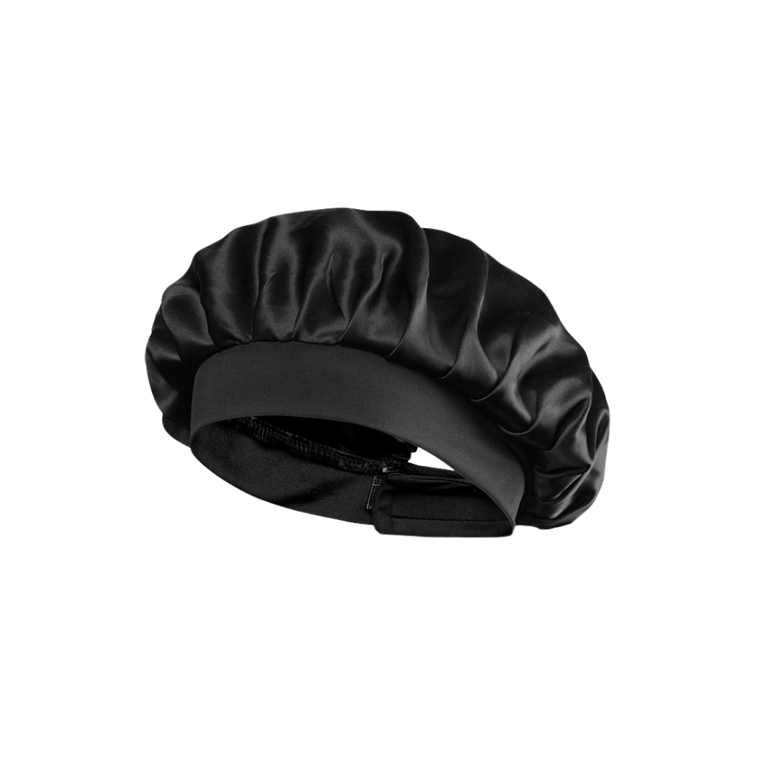 Silk hair bonnet - Black
