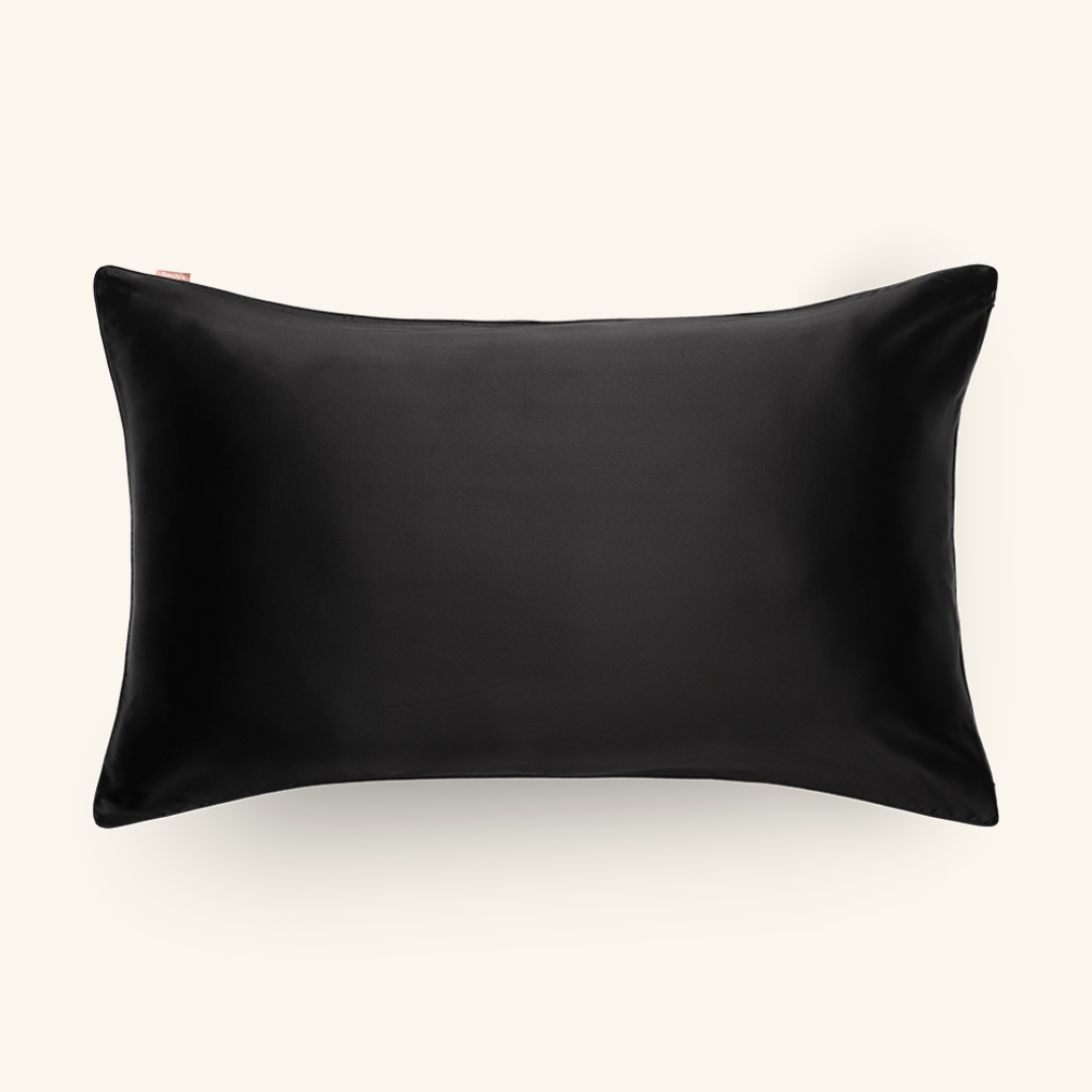 100% Mulberry Silk Pillowcase - Black