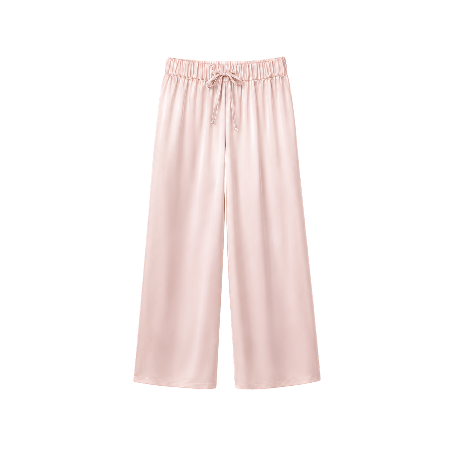 100% Pure Mulberry Silk Oversize Pants - Powder Pink