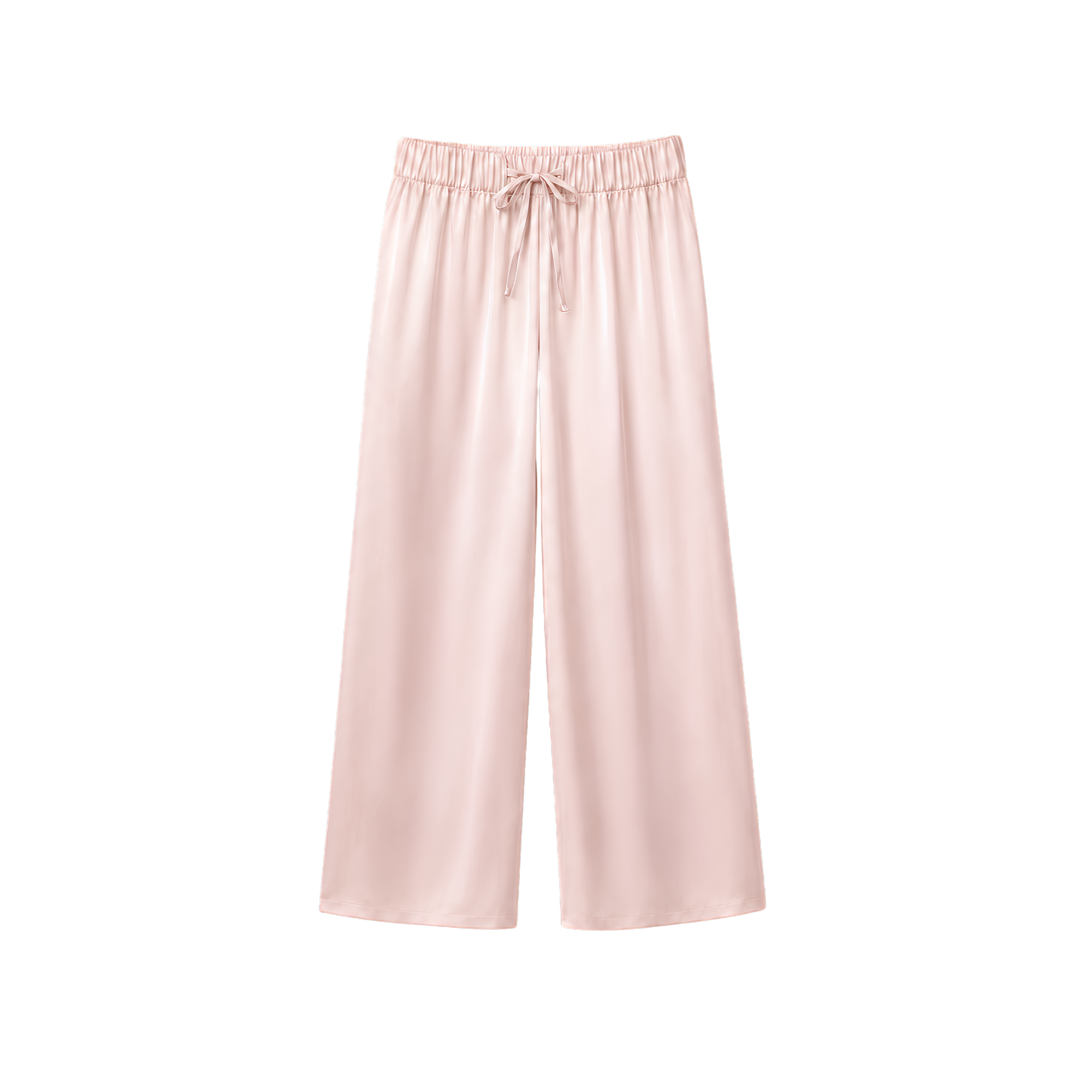 100% Pure Mulberry Silk Oversize Pants - Powder Pink